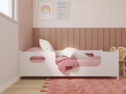 Imagem de Cama Infantil Montessoriana Encanto Menino Menina Casinha Grade Elegante Cercado Solteiro Crianças Caminha Boneca Cabana Resistente Bebê