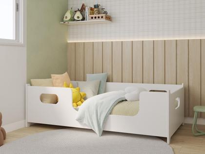 Imagem de Cama Infantil Montessoriana Encanto Menino Menina Casinha Grade Elegante Cercado Solteiro Crianças Caminha Boneca Cabana Resistente Bebê