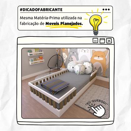 Imagem de Cama Infantil Montessoriana Solteiro Cori Yescasa Branco/Carvalho Mel