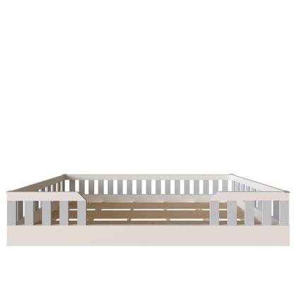 Imagem de Cama Infantil Montessoriana Solteiro Cori Yescasa Branco/Cinza Cristal