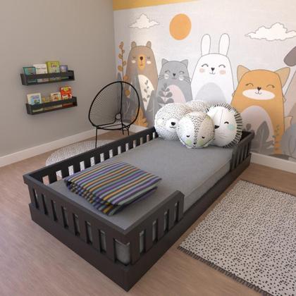 Imagem de Cama Infantil Montessoriana Solteiro Cori Yescasa Preto