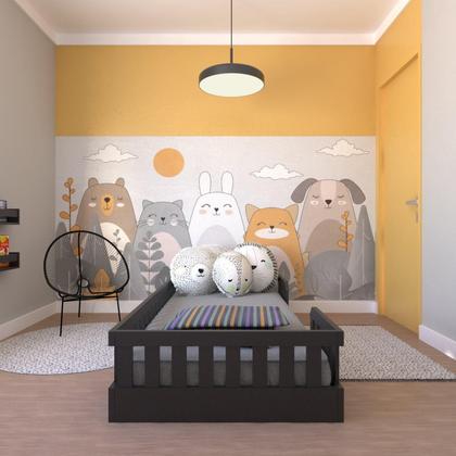 Imagem de Cama Infantil Montessoriana Solteiro Cori Yescasa Preto