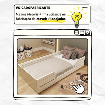Imagem de Cama Infantil Montessoriana Solteiro Lua Branco