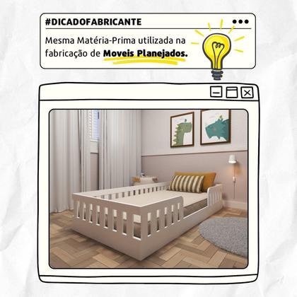 Imagem de Cama Infantil Montessoriana Solteiro Sol Branco