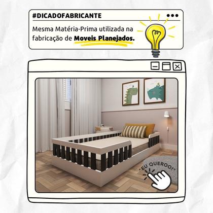 Imagem de Cama Infantil Montessoriana Solteiro Sol Ii Preto/Branco