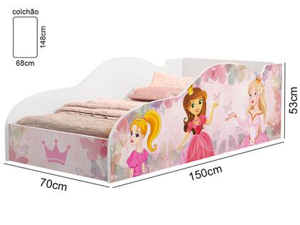 Imagem de Cama Infantil Princesa Rosa com Colchão