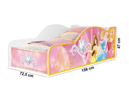 Imagem de Cama Infantil Princesas Com Colchão Menino Menina Casinha Grade Elegante Cercado Solteiro Crianças Caminha Boneca Cabana Resistente Bebê
