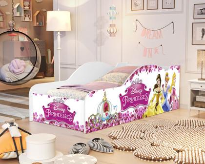 Imagem de Cama Infantil Princesas Meninas Castelo Casinha Grade Elegante Cercado Solteiro Crianças Caminha Boneca Cabana Resistente Bebê
