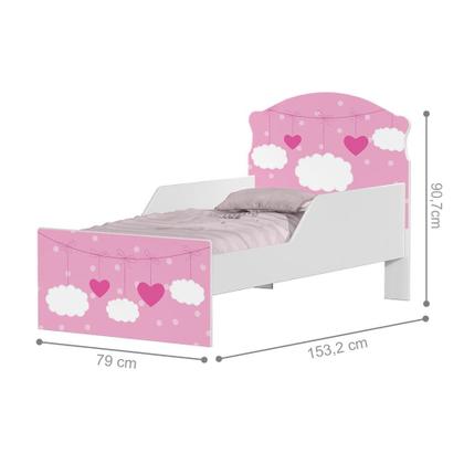 Imagem de Cama Infantil Rosa Menina Com Colchão