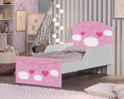 Imagem de Cama Infantil Rosa Menina Com Colchão