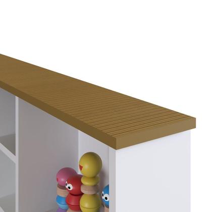 Imagem de Cama Infanto Juvenil com Estante e Protetores House Art in Móveis Branco