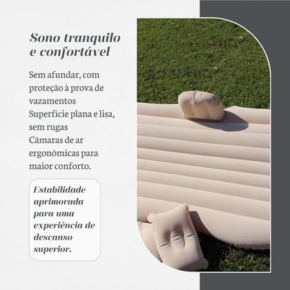 Imagem de Cama Inflável Colchão Carro Veicular Viagem Preto Resistente