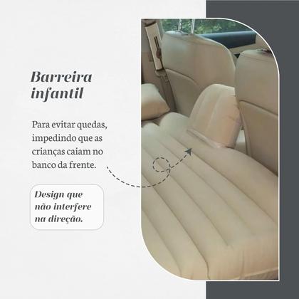 Imagem de Cama Inflável Colchão Carro Veicular Viagem Preto Resistente