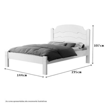 Cama Íris Casal Freijó e Grafite Cambel - VJ Móveis - Cama de Casal