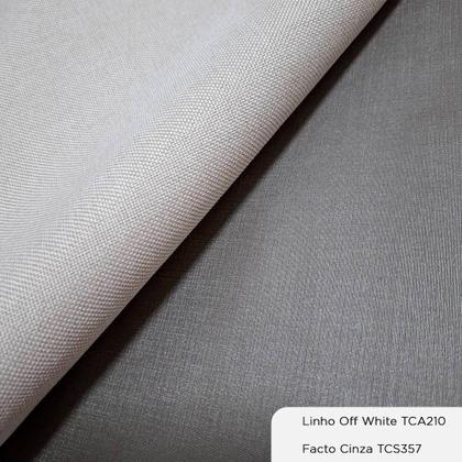 Imagem de Cama Japonesa com Cabeceira em LED Seo-Yeon Casal Facto Cinza / Linho Off White - Sallar Home