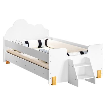 Imagem de Cama Juvenil Lorena Branca com Luminária Nuvem Led