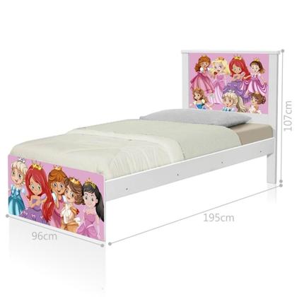 Imagem de Cama Juvenil Zap com Cabeceira Princesinhas