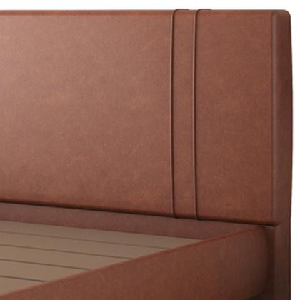 Imagem de Cama King Flutuante Com Cabeceira 195cm Astra W01 material sintético Camel Lyam Decor