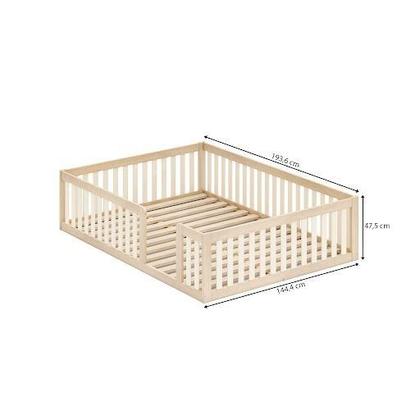 Imagem de Cama Montessoriana Casal com Grade Giulia Casatema MadeiraOriginals