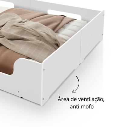 Imagem de Cama Montessoriana Infantil Casal Menino Moderna100% Mdf - Branco