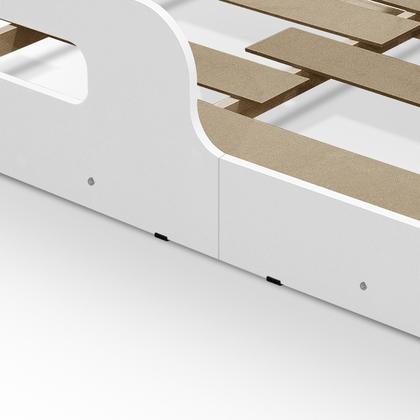 Imagem de Cama Montessoriana Infantil Casal Princesa Menina Moderna 100% Mdf - Branco