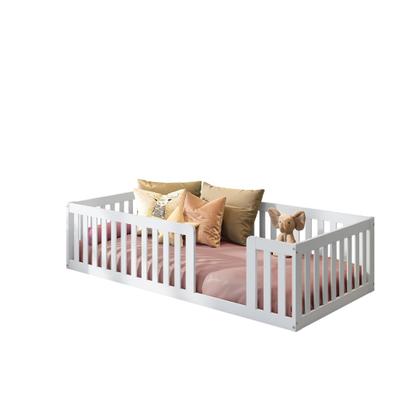 Imagem de Cama Montessoriana Solteiro com Grade Giulia Casatema MadeiraOriginals Branco