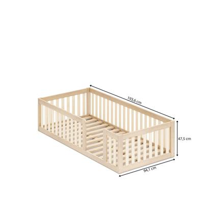 Imagem de Cama Montessoriana Solteiro com Grade Giulia Casatema MadeiraOriginals