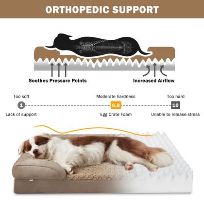 Imagem de Cama ortopédica para cães INVENHO XL lavável com espuma de caixa de ovos
