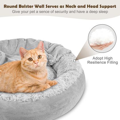 Imagem de Cama para animais de estimação JOEJOY Cama pequena para cães e gatos com cobertor com capuz 58 cm