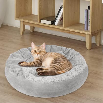 Imagem de Cama para animais de estimação JOEJOY Cama pequena para cães e gatos com cobertor com capuz 58 cm