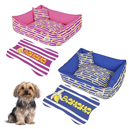 Imagem de Cama para Cachorro Caminha Pet Banana com Jogo Americano
