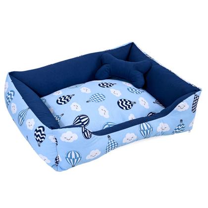 Imagem de Cama para Cachorro Grande 70X55 Com Ziper Estampa Balão Azul