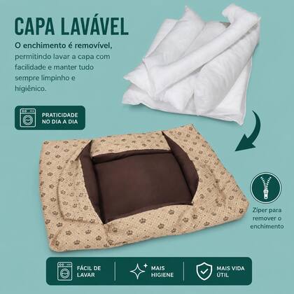 Imagem de cama para cachorro grande cama de cachorro caminha retangular azul marinho+ mantinha