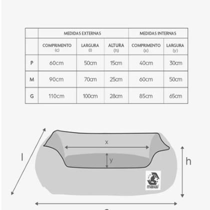 Imagem de Cama para Cachorro Mabuu Pet - Linho Verde - Tamanho M 90x70Cm