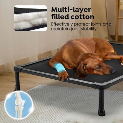 Imagem de Cama para cães Veehoo Chewproof, elevada, acolchoada, impermeável, 41 polegadas