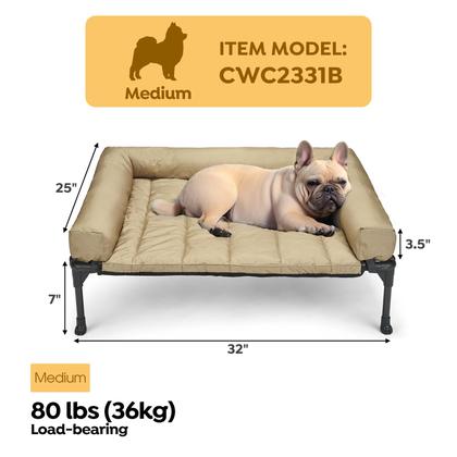 Imagem de Cama para cães Veehoo Cooling Elevated com almofada impermeável 81x64cm