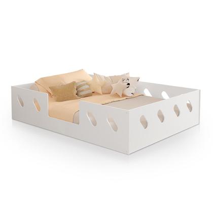 Imagem de Cama para Criança Luxo Infantil Montessoriana Casal Helena - Branca