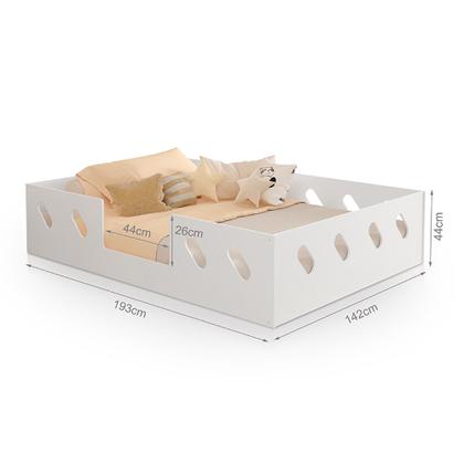 Imagem de Cama para Criança Luxo Infantil Montessoriana Casal Helena - Branca
