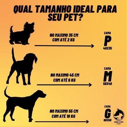 Imagem de Cama Para Pet Retangular M Tactel Com Zíper