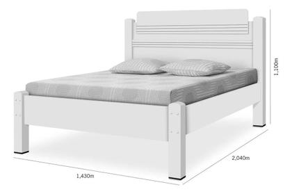 Imagem de Cama Paris Casal Modelo Reforçado Cabeceira Com Detalhes MDF/MDP Para Colchão 138x188