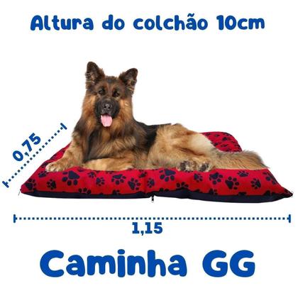 Imagem de Cama Pet Cães E Gatos Cachorro Grande Porte Rosa 75 X 1,15