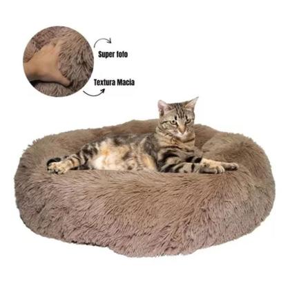 Imagem de Cama Pet Nuvem Cachorro Gato 70 Cm Antialergica Marrom