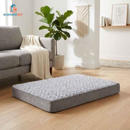 Imagem de Cama Pet Ortopedica Colchão Grande 89x58cm Espuma Casca de Ovo Memoria Foam Lavável com Zíper Cães Médio e Grande