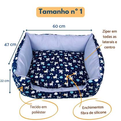 Imagem de Cama Pet Para Cachorros e Gatos Top Unicórnio N1