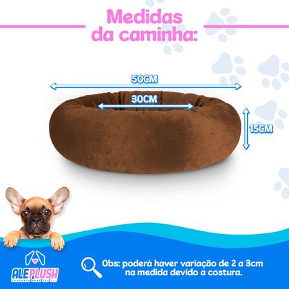 Imagem de Cama Pet Redonda De Pelúcia Para Cachorros e Gatos P