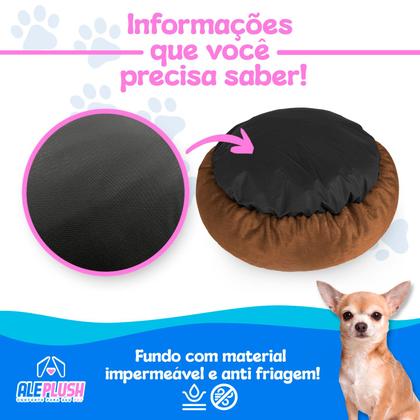 Imagem de Cama Pet Redonda De Pelúcia Para Cachorros e Gatos P