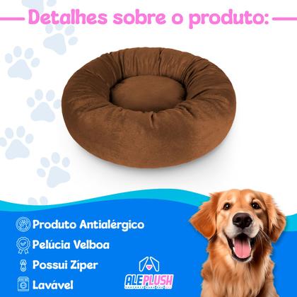 Imagem de Cama Pet Redonda De Pelúcia Para Cachorros e Gatos P