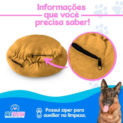 Imagem de Cama Pet Redonda De Pelúcia Para Cachorros e Gatos P