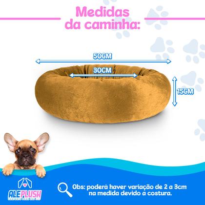 Imagem de Cama Pet Redonda De Pelúcia Para Cachorros e Gatos P