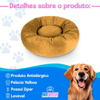Imagem de Cama Pet Redonda De Pelúcia Para Cachorros e Gatos P